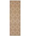 Surya Alfresco Alf-9587 Camel 2'3" X 7'9" Runner Area Rug, Indoor/outdoor In Camel