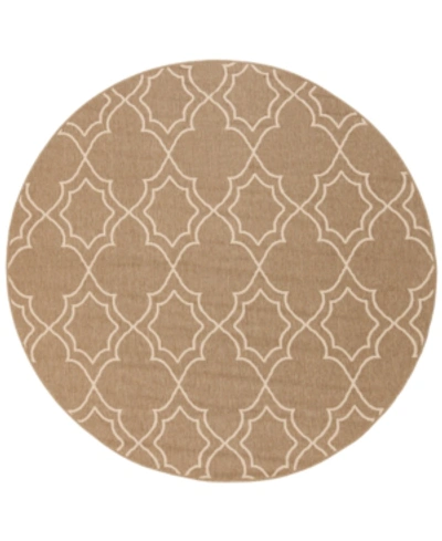 Surya Alfresco Alf-9587 Camel 8'9" Round Area Rug, Indoor/outdoor