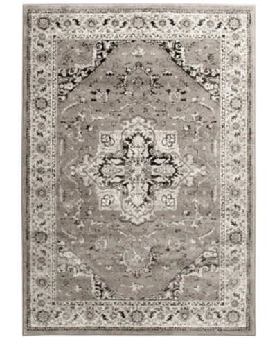 Km Home Largo Heriz 2'3" X 7'7" Runner Area Rug In Grey
