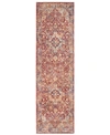Km Home Taza Heriz 2' 3" X 7' 6" Runner Rug In Red