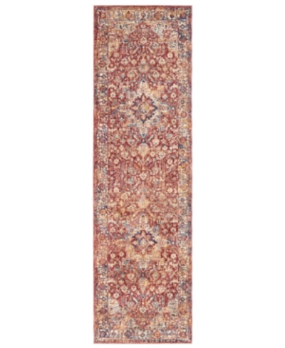 Km Home Taza Heriz 2' 3" X 7' 6" Runner Rug In Red