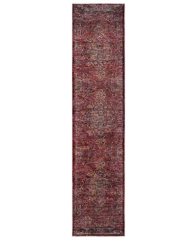 Jhb Design Andorra Charlemagne 2'6" X 12' Runner Rug In Red