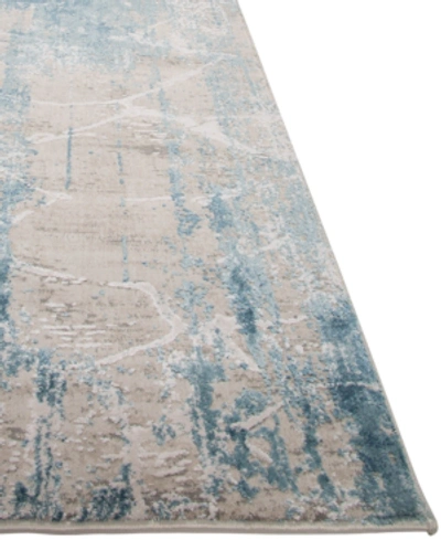 Km Home Alloy 2' 6" X 8' Runner Area Rug In Light Blue