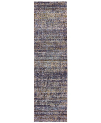 Jhb Design Atlas Shades 2'3" X 8' Runner Area Rug In Violet