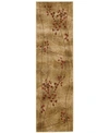 Nourison Closeout!  Home Area Rug, Somerset Collection St74 Latte Blossom 2'3" X 8' Runner Rug
