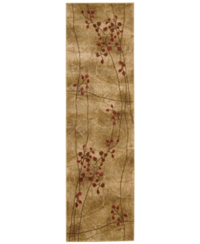 Nourison Closeout!  Home Area Rug, Somerset Collection St74 Latte Blossom 2'3" X 8' Runner Rug