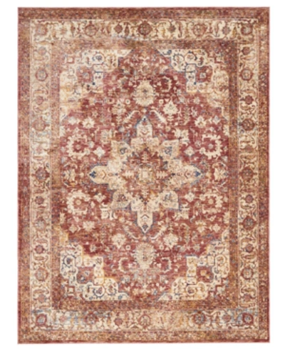 Km Home Taza Heriz 7' 10" X 9' 10" Area Rug In Red