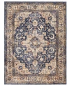 Km Home Taza Heriz 8' 3" X 11' 6" Area Rug In Dark Blue