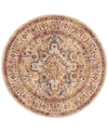 Km Home Taza Heriz 5' Round Area Rug In Beige