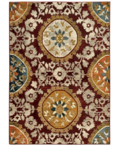 Oriental Weavers Sedona 6366a 1'10" X 3' Area Rug In Red/gold