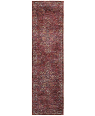 Jhb Design Journey Charlemagne 2'3" X 8' Runner Rug In Red