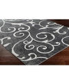 ABBIE & ALLIE RUGS RABAT RBT-2304 CHARCOAL 18" AREA RUG SWATCH