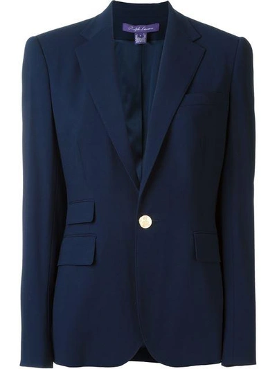 Ralph Lauren Parker One-button Wool Jacket In Navy