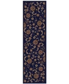 Km Home Closeout!  Pesaro Flores 2'2" X 7'7" Runner In Black
