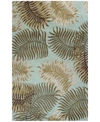 Kas Havana Fern View 5' X 8' Area Rug In 2612 Aqua