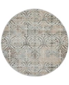 Km Home Closeout!  Teramo Mystic 7' 10" Round Area Rug In White