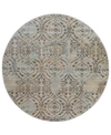 Km Home Closeout!  Teramo Mystic 7' 10" Round Area Rug In Beige