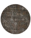 Km Home Closeout!  Teramo Mystic 7' 10" Round Area Rug In Brown