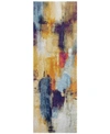 Bb Rugs Medley 5574a Ivory/grey 2'6" X 8' Runner Area Rug In Multi