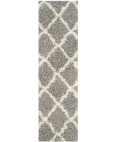 Safavieh Dallas Sgd257 Grey And Ivory 2'3" X 14' Runner Area Rug In Gray