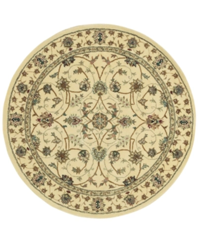 Nourison Wool And Silk 2000 2023 Ivory 4' Round Rug