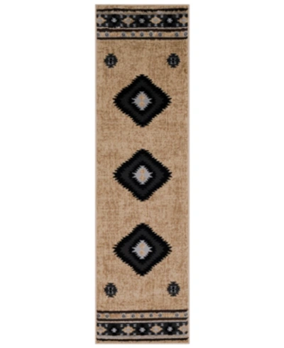 Abbie & Allie Rugs Rugs Paramount Par-1096 Black 2'2" X 7'6" Runner Area Rug