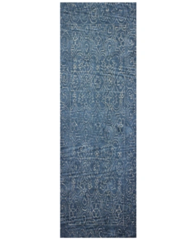 Bb Rugs Nico Nic-133 2'6" X 8' Runner Area Rug In Azure