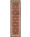 Km Home Closeout!  Pesaro Meshed Brick 2'2" X 7' 7" Runner Area Rug In Red
