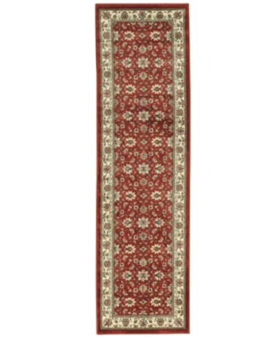 Km Home Closeout!  Pesaro Meshed Brick 2'2" X 7' 7" Runner Area Rug In Red