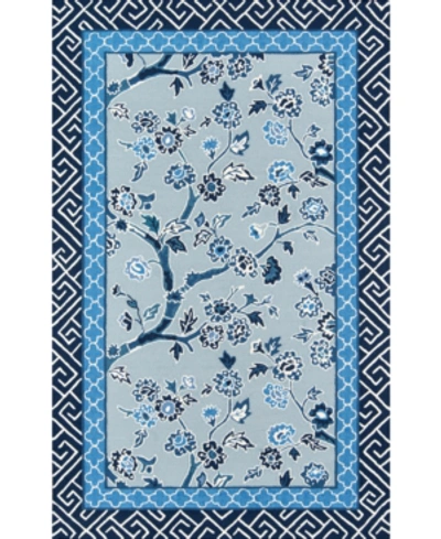 Madcap Cottage Under The Loggia Blossom Dearie 8' X 10' Indoor/outdoor Area Rug In Blue