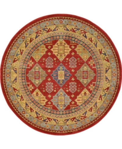 Bridgeport Home Harik Har2 Red 6' X 6' Round Area Rug