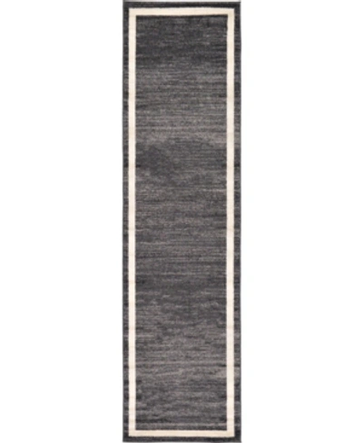 Bridgeport Home Lyon Lyo5 2' 7" X 10' Runner Area Rug In Black