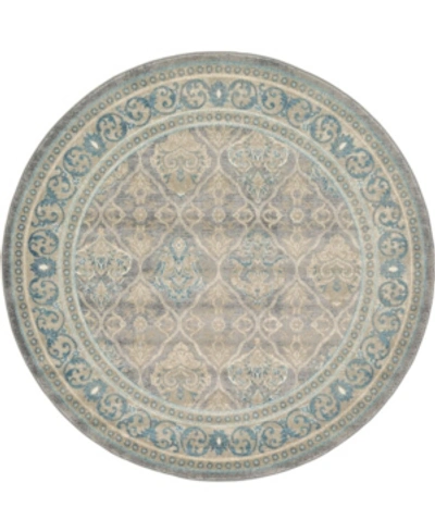 Bridgeport Home Closeout! Bayshore Home Bellmere Bel4 6' X 6' Round Area Rug In Gray