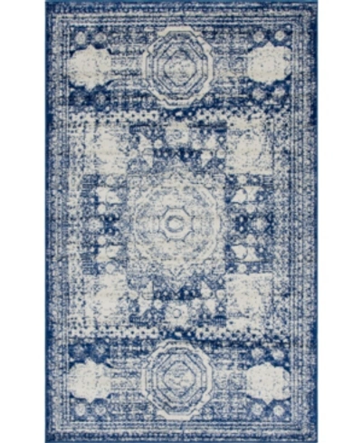 Bridgeport Home Closeout! Bayshore Home Mobley Mob2 5' X 8' Area Rug In Blue