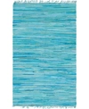 BRIDGEPORT HOME JARI STRIPED JAR1 TURQUOISE 5' X 8' AREA RUG