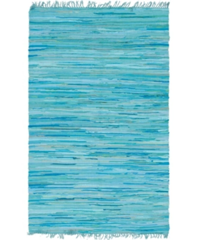 Bridgeport Home Jari Striped Jar1 Turquoise 5' X 8' Area Rug