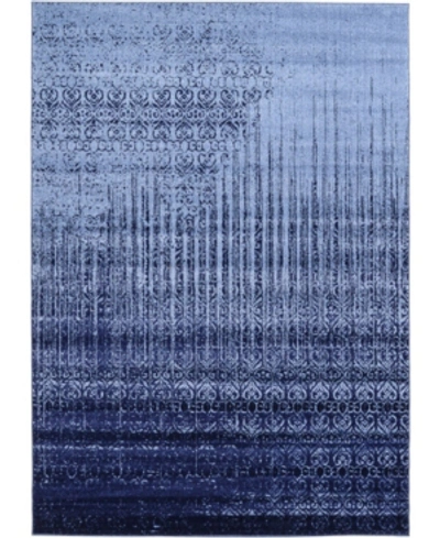 Bridgeport Home Lyon Lyo2 7' X 10' Area Rug In Blue