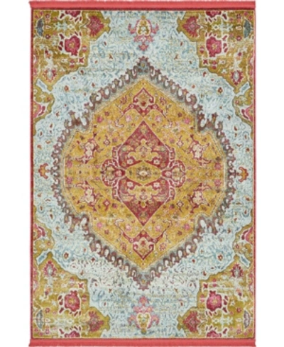 Bridgeport Home Closeout! Bayshore Home Kenna Ken1 Gold 4' 3" X 6' Area Rug