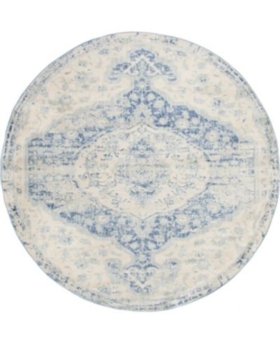 Bridgeport Home Agostina Ago2 8' X 8' Round Area Rug In Blue