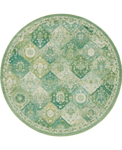 Bridgeport Home Closeout! Bayshore Home Lorem Lor2 6' X 6' Round Area Rug In Green