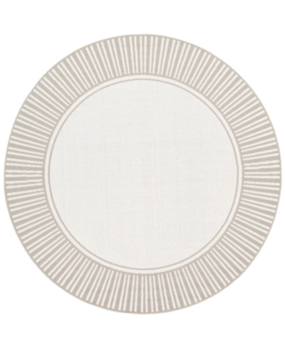 Surya Alfresco Alf-9681 Taupe 5'3" Round Area Rug, Indoor/outdoor