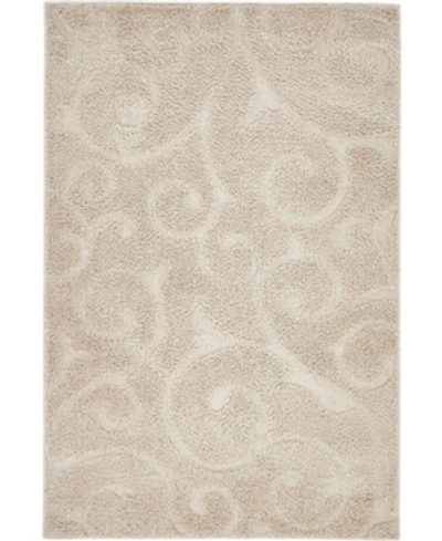 Bridgeport Home High-low Pile Malloway Shag Mal1 4' X 6' Area Rug In Beige