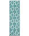 Surya Alfresco Alf-9653 Teal 2'3" X 11'9" Runner Area Rug, Indoor/outdoor In Teal