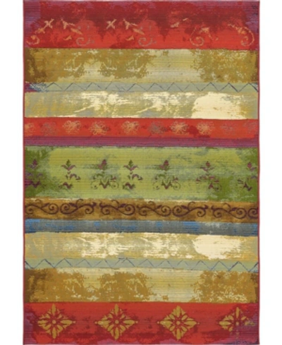 Bridgeport Home Outdoor Pashio Pas4 Multi 5' 3" X 8' Area Rug