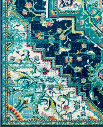 Abbie & Allie Rugs Paramount Par-1107 Teal 18" Area Rug Swatch