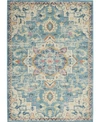 Long Street Looms Zeal Zea25 Ivory 5'3" X 7'3" Area Rug In Light Blue