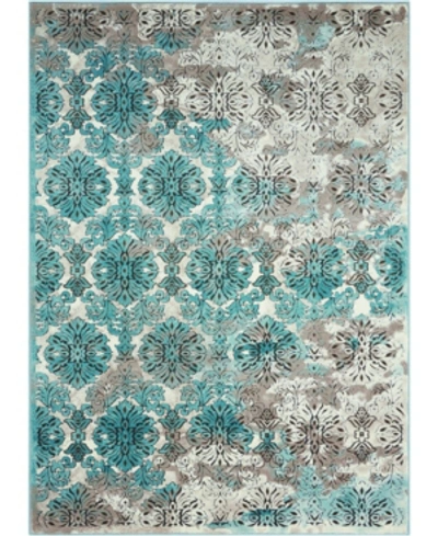 Long Street Looms Fate Fat05 Ivory 5'3" X 7'4" Area Rug In Blue1