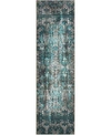 Long Street Looms Fate Fat04 Blue 2'2" X 7'6" Runner Rug In Blue