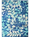 Long Street Looms Peace Pea03 Navy 6' X 9' Area Rug In Navy