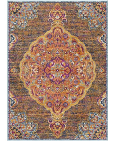 Abbie & Allie Rugs Floransa Fsa-2346 Gray 5'3" X 7'1" Area Rug In Yellow